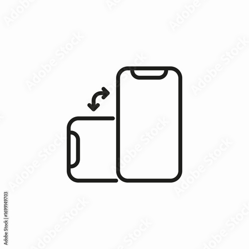 phone screen rotation icon sign vector