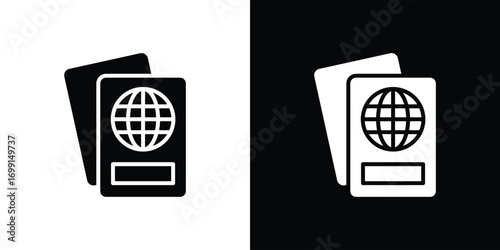 Passport icon symbol infographics website design, logo, app, UI