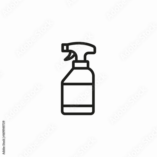 plastic spray bottle icon sign vector