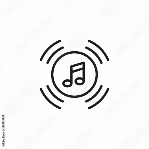 playing loud music icon sign vector