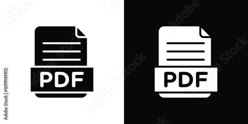 PDF file icon symbol infographics website design, logo, app, UI