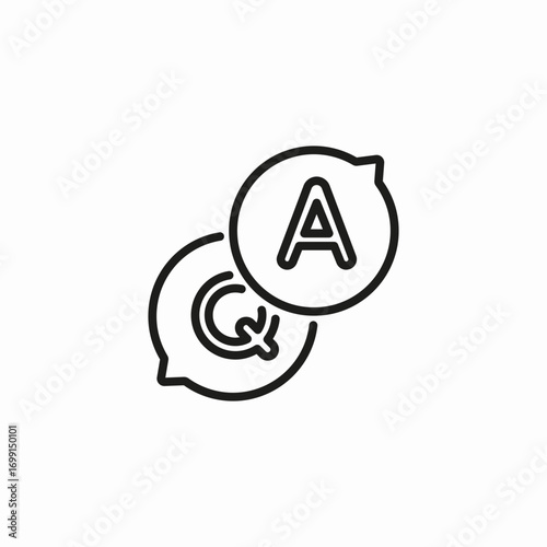 question answer dialogue icon sign vector