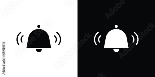 Notification bell icon symbol infographics website design, logo, app, UI