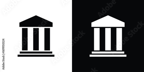 Museum icon symbol infographics website design, logo, app, UI