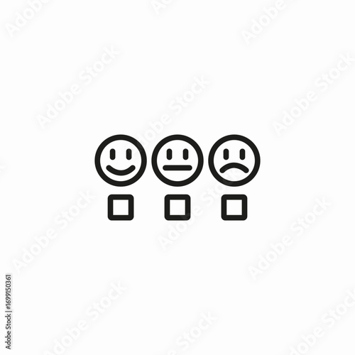 satisfaction level rating icon sign vector