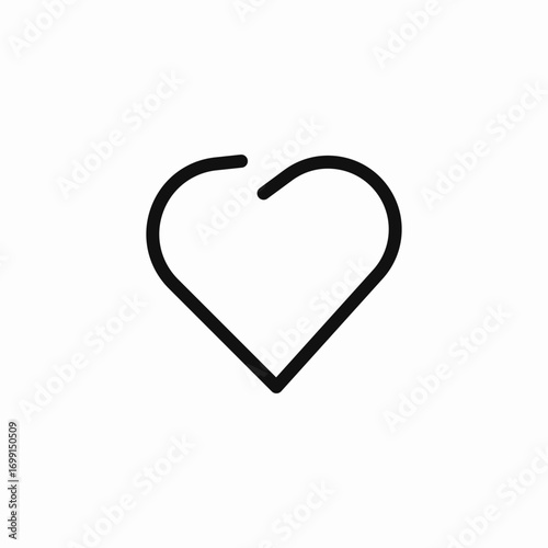 simple heart  icon sign vector