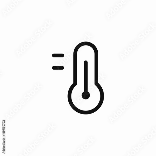 simple thermometer temperature icon sign vector