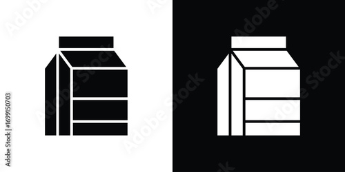 Milk carton icon symbol infographics website design, logo, app, UI