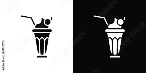 Milkshake icon symbol infographics website design, logo, app, UI