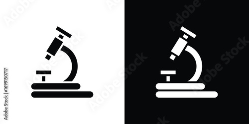 Microscope icon symbol infographics website design, logo, app, UI