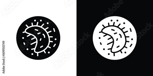 Microorganism icon symbol infographics website design, logo, app, UI