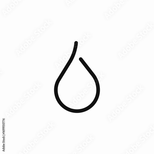 single blood drop icon sign vector