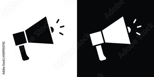 Megaphone icon symbol infographics website design, logo, app, UI