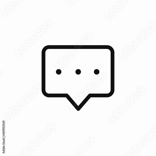 thought bubble chat icon sign vector