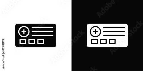 Insurance card icon symbol infographics website design, logo, app, UI