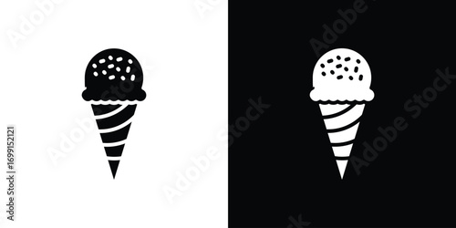 Ice cream cone icon symbol infographics website design, logo, app, UI