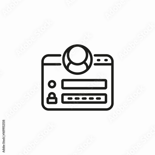 user login form icon sign vector