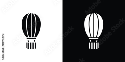 Hot air balloon icon symbol infographics website design, logo, app, UI