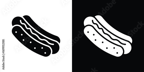 Hot dog icon symbol infographics website design, logo, app, UI