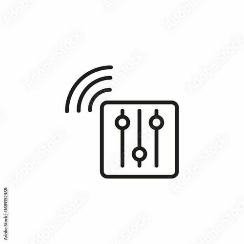 wireless mixer controls icon sign vector