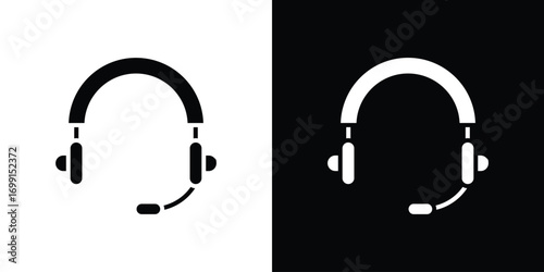 Headphone icon symbol infographics website design, logo, app, UI