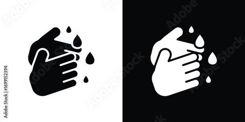 Handwashing icon symbol infographics website design, logo, app, UI