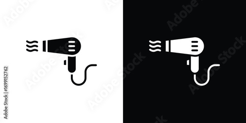 Hair dryer icon symbol infographics website design, logo, app, UI