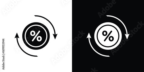 Exchange rate icon symbol infographics website design, logo, app, UI
