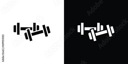 Dumbbell icon symbol infographics website design, logo, app, UI