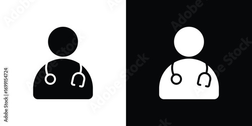 Doctor icon symbol infographics website design, logo, app, UI