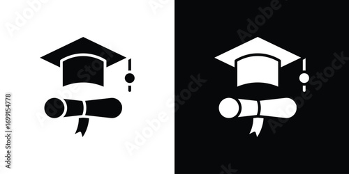 Degree icon symbol infographics website design, logo, app, UI