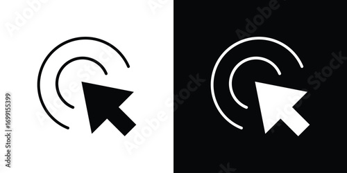 Click icon symbol infographics website design, logo, app, UI