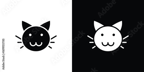 Cat icon symbol infographics website design, logo, app, UI