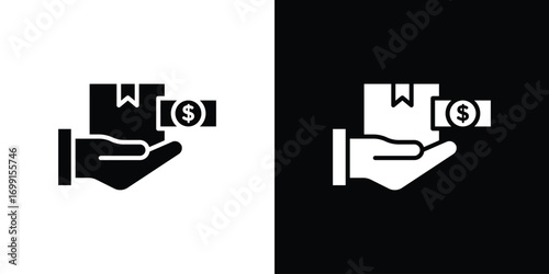 Cash on delivery icon symbol infographics website design, logo, app, UI