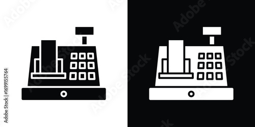 Cash register icon symbol infographics website design, logo, app, UI