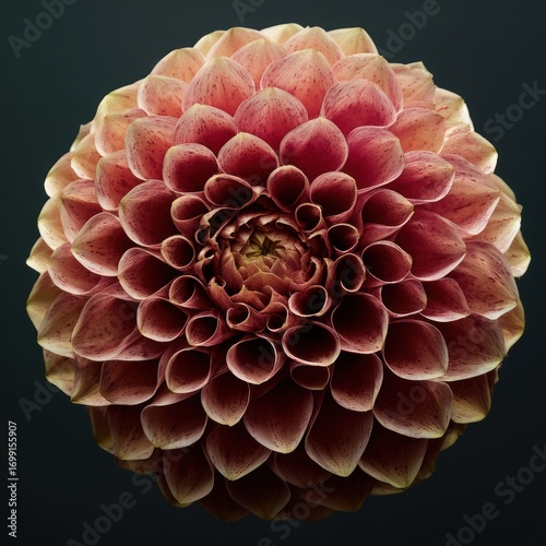 Detailed dahlia flower macro photograph