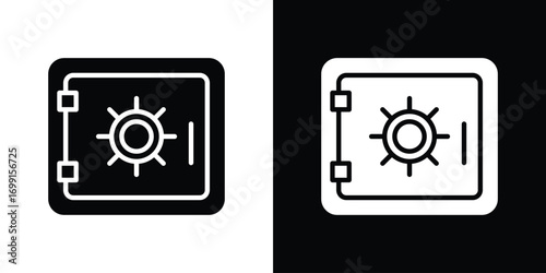 Bank vault icon symbol infographics website design, logo, app, UI