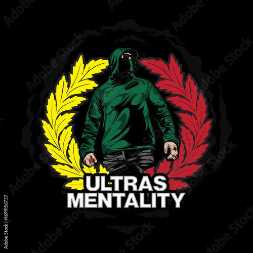 Ultras Hooligan Football Mentality Sticker Vector Design
