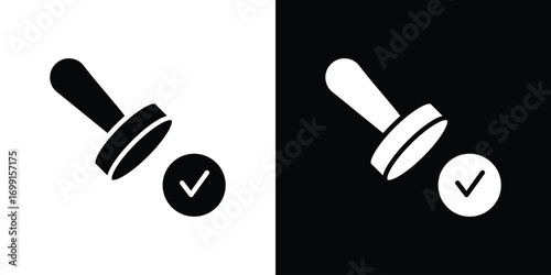 Approval stamp icon symbol infographics website design, logo, app, UI