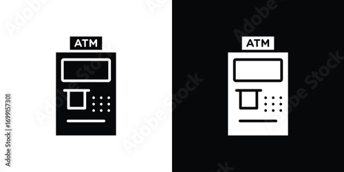 Atm icon symbol infographics website design, logo, app, UI