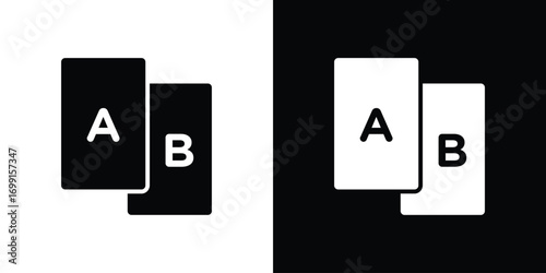 A B test icon symbol infographics website design, logo, app, UI