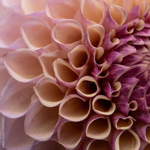 Closeup dahlia flower petals