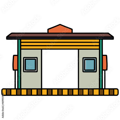 Creative details Toll booth Vector Illustration