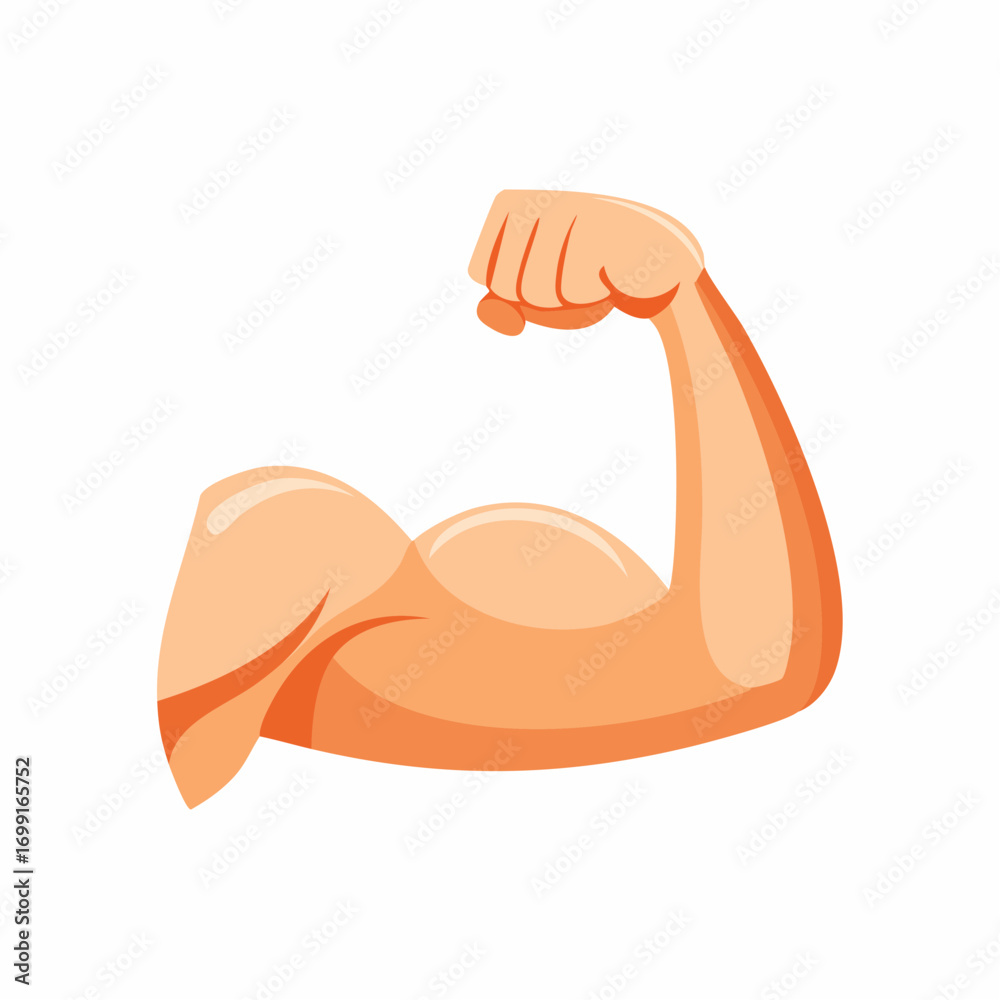Obraz premium Powerful Bicep Illustration of Strong Arm Muscles