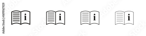 User guide icon line design. thin line vector icon set.
