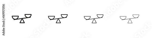 Scales icon line design. thin line vector icon set.