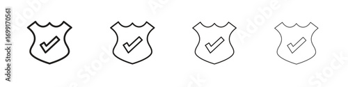 Safe icon line design. thin line vector icon set.