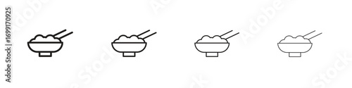 Rise Bowl icon line design. thin line vector icon set.