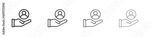 Retention icon line design. thin line vector icon set.