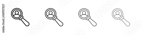 Recruitment icon line design. thin line vector icon set.